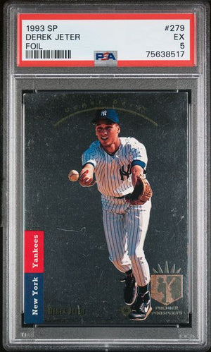 1993 SP Derek Jeter #279 Premier Prospects Foil RC Rookie PSA 5
