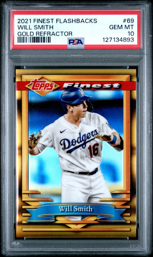 2021 Topps Finest Flashbacks Will Smith #69 Gold Refractor /50 PSA 10