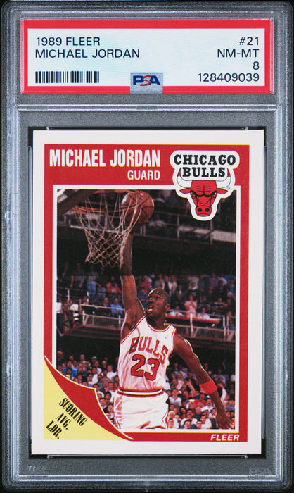 1989 Fleer Michael Jordan #21 PSA 8