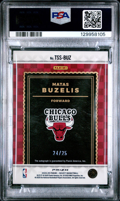 2024 Select Matas Buzelis #TSSBUZ Top Shelf Signature Tie-Dye Prizm RC Auto /25 PSA 9