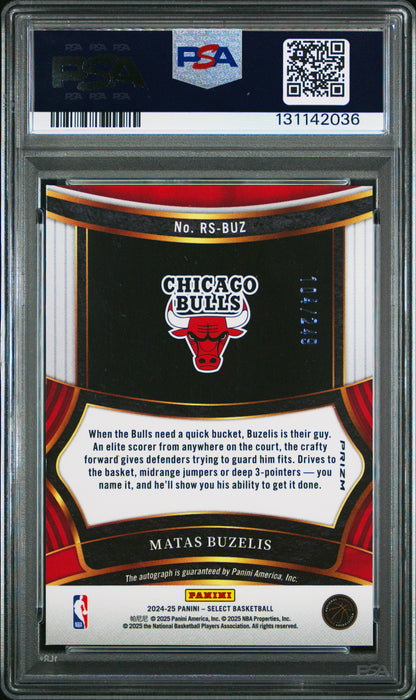 2024 Select Matas Buzelis #RSBUZ Rookie Signatures RC Auto /249 PSA 10