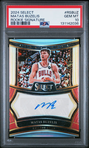 2024 Select Matas Buzelis #RSBUZ Rookie Signatures RC Auto /249 PSA 10