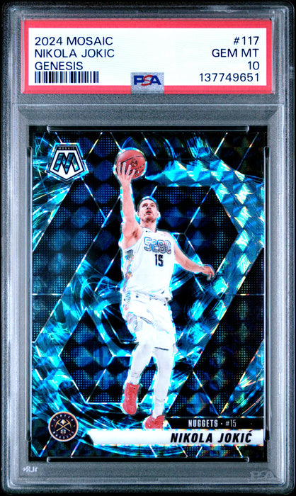2024 Panini Mosaic Nikola Jokic #117 Genesis PSA 10