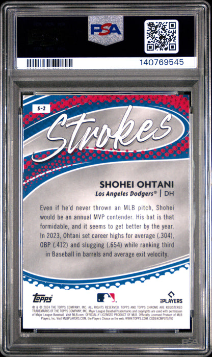 2024 Topps Chrome Shohei Ohtani #S2 Strokes PSA 10