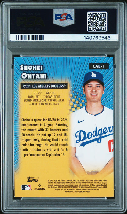 2025 Topps Chrome Shohei Ohtani #CAE1 All Etch PSA 10