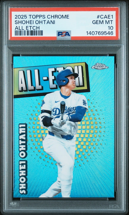 2025 Topps Chrome Shohei Ohtani #CAE1 All Etch PSA 10