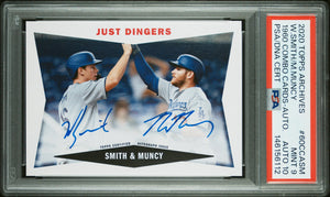 2020 Topps Archives Will Smith Max Muncy #60CCASM Combo Cards Dual Auto PSA 9 Auto 9 /150