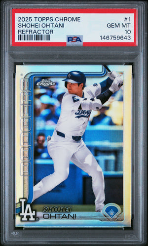2025 Topps Chrome Shohei Ohtani #1 Refractor PSA 10