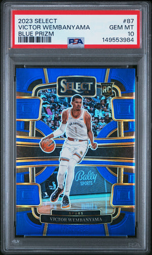 2023 Panini Select Victor Wembanyama #87 Blue Prizm RC Rookie PSA 10