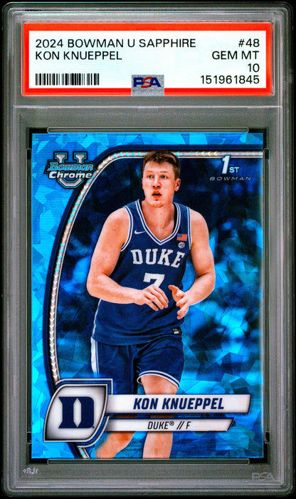 2024 Bowman U Sapphire Kon Knueppel #48 PSA 10