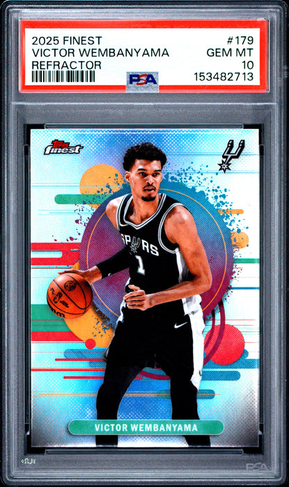 2025 Topps Finest Victor Wembanyama #179 Refractor PSA 10