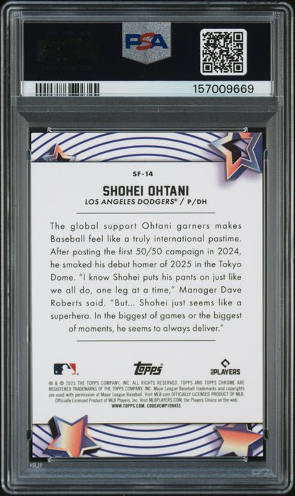 2025 Topps Cosmic Chrome Shohei Ohtani #14 Starfractor PSA 10