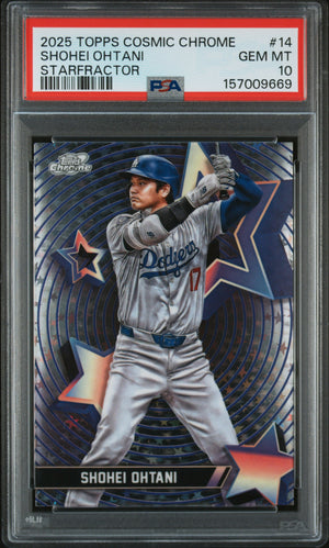 2025 Topps Cosmic Chrome Shohei Ohtani #14 Starfractor PSA 10