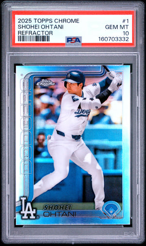 2025 Topps Chrome Shohei Ohtani #1 Refractor PSA 10