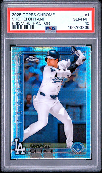 2025 Topps Chrome Shohei Ohtani #1 Prism Refractor PSA 10 A