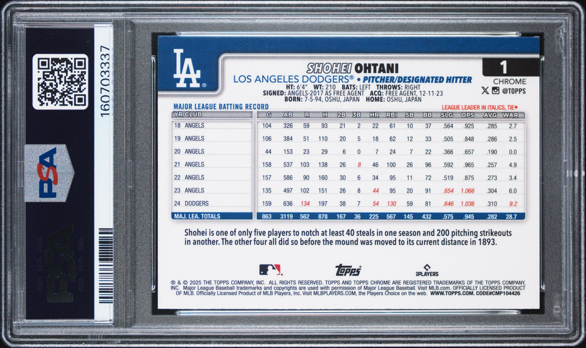 2025 Topps Chrome Shohei Ohtani #1 Geometric Refractor