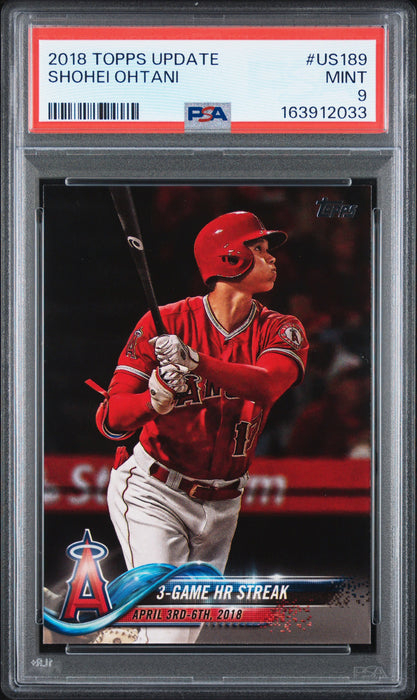 2018 Topps Update Shohei Ohtani #US189 RC Rookie PSA 9
