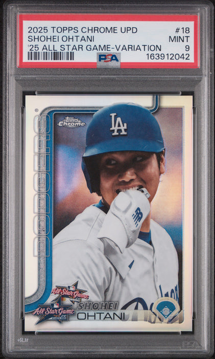 2025 Topps Chrome UPD Shohei Ohtani #18 25' All Star Game Variation PSA 9