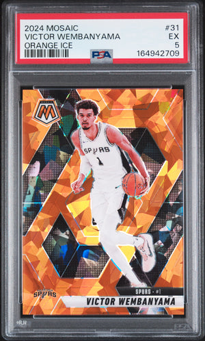2024 Mosaic Victor Wembanyama #31 Orange Ice /49 PSA 5