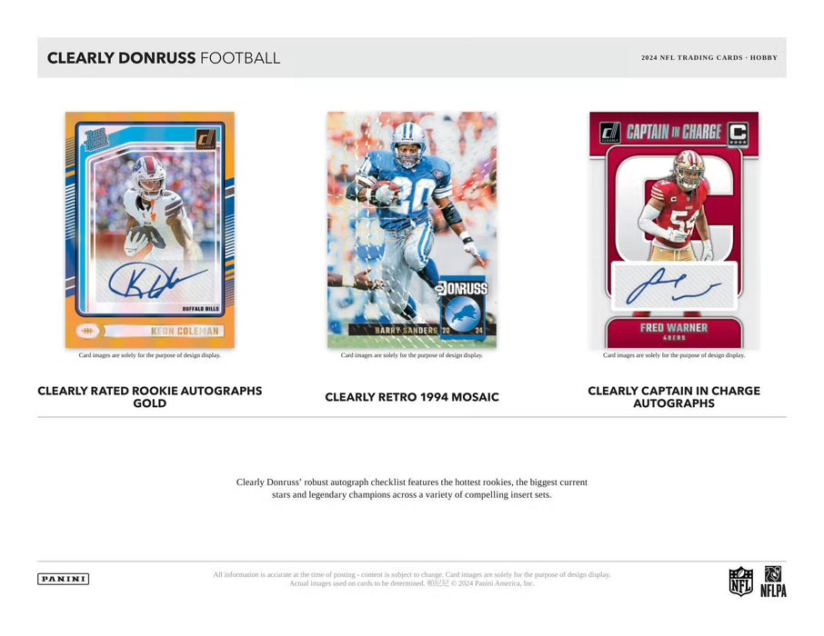 2024 Panini Clearly Donruss Football - Hobby Box