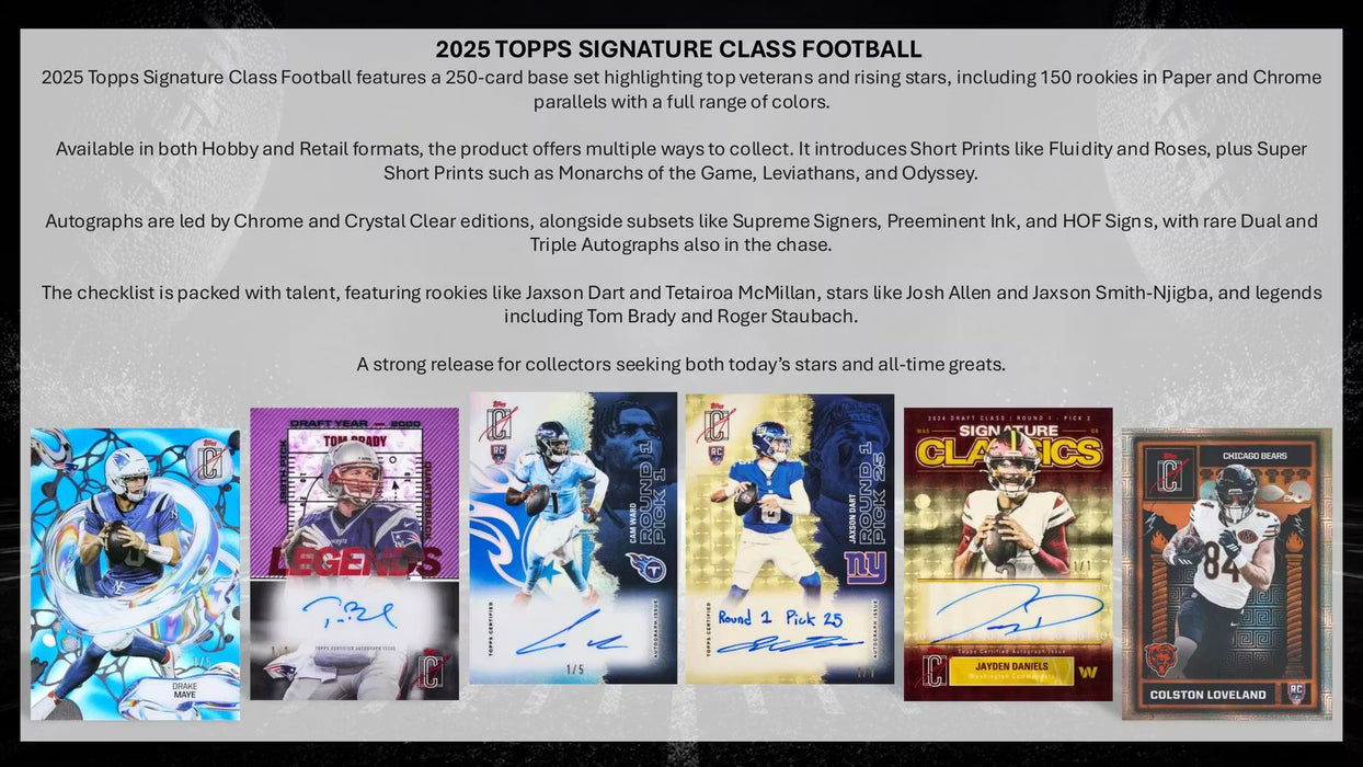 2025 Topps Signature Class Football - Blaster Box