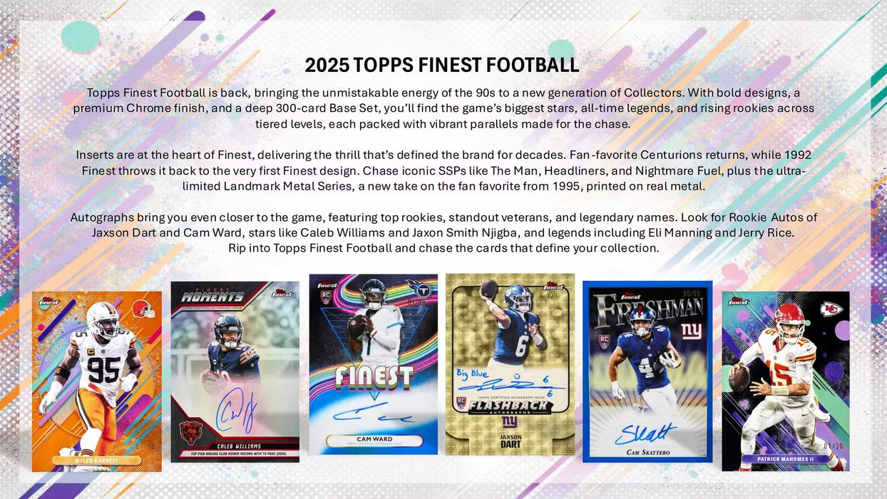 2025 Topps Finest Football - Hobby Box
