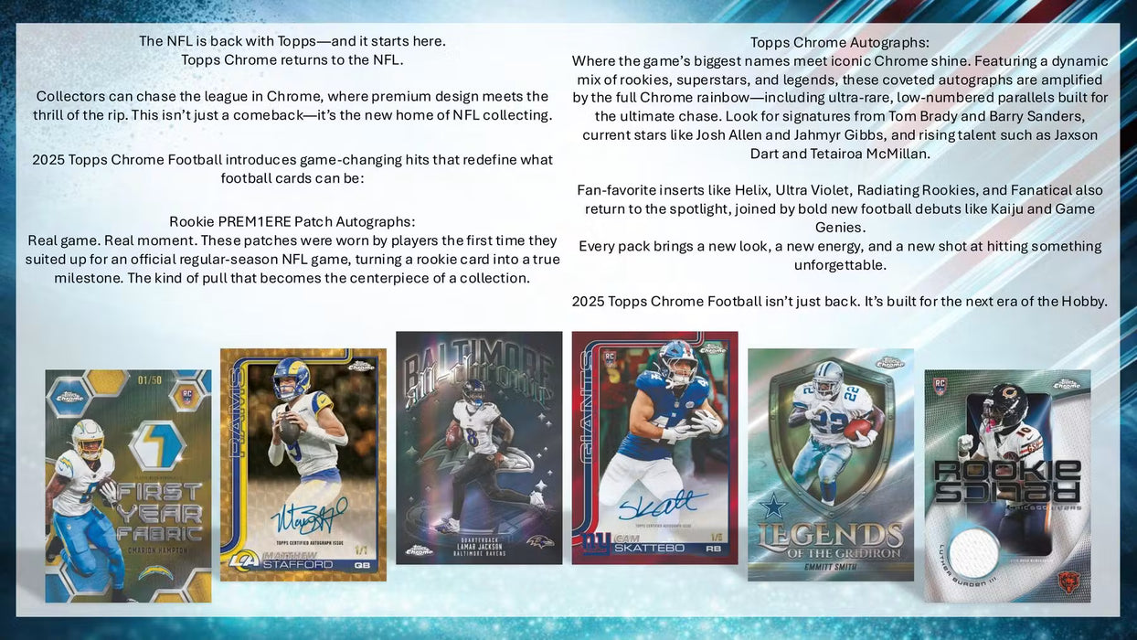 2025 Topps Chrome Football - Hanger Box