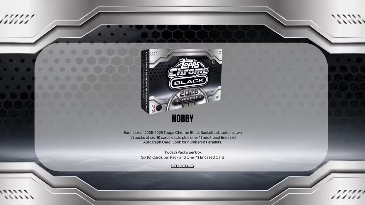 2025-26 Topps Chrome Black Basketball - Hobby Box