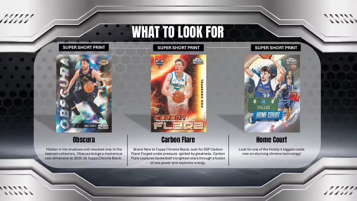 2025-26 Topps Chrome Black Basketball - Hobby Box