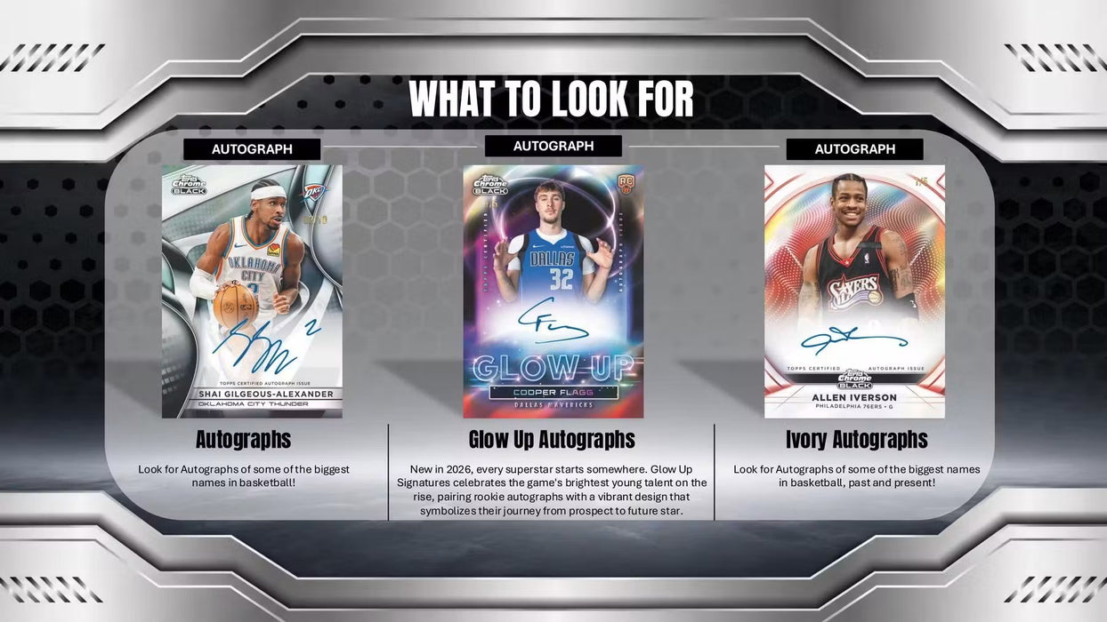 2025-26 Topps Chrome Black Basketball - Hobby Box