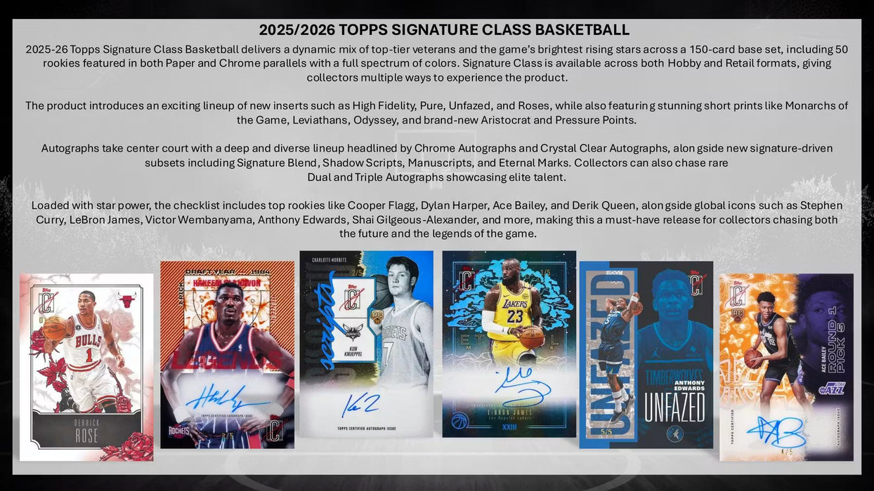 2025/26 Topps Signature Class Basketball - Blaster Box