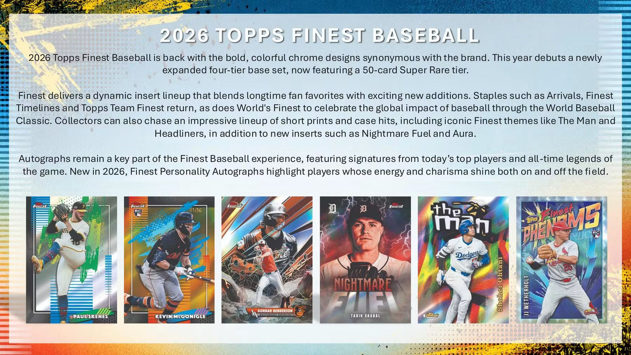 2026 Topps Finest Baseball - Hobby Box