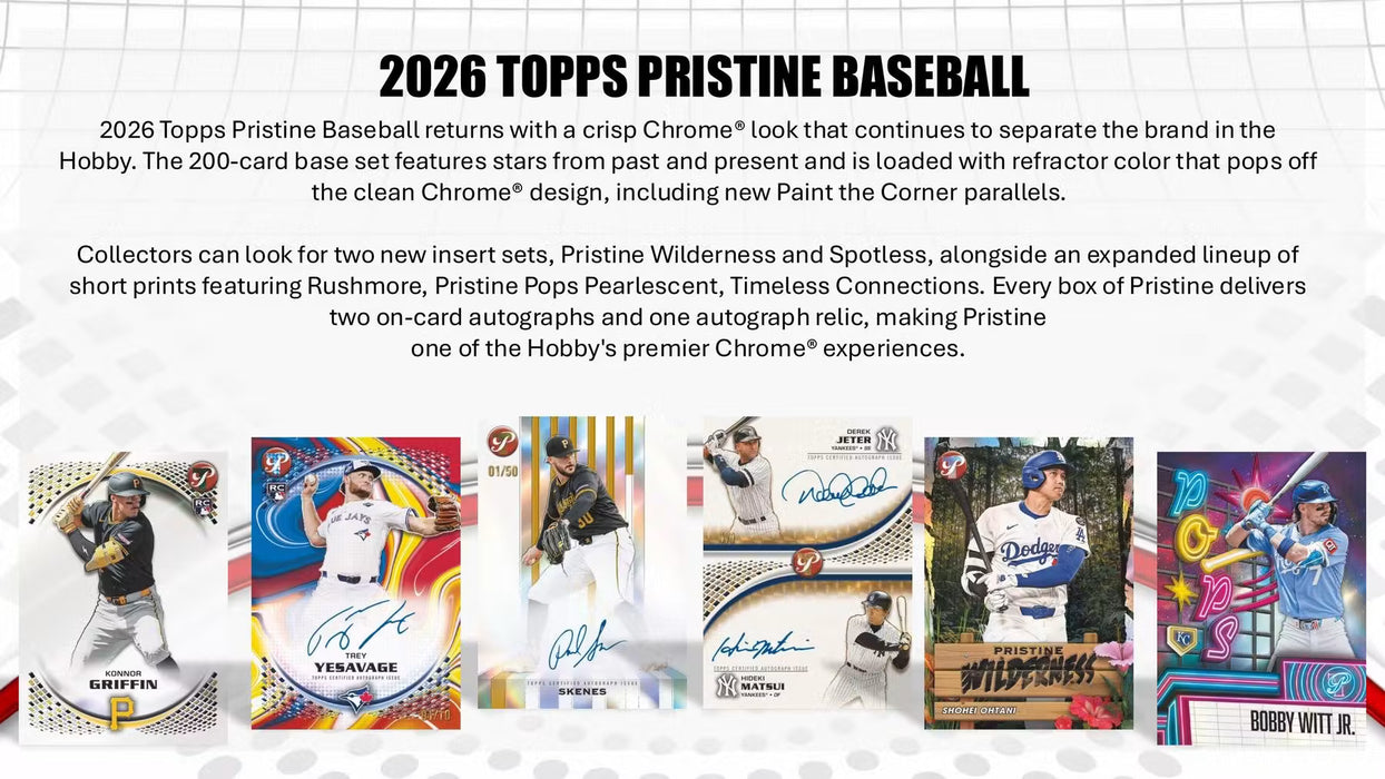 2026 Topps Pristine Baseball - Hobby Box