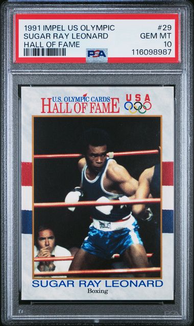 1991 Impel US Olympic Sugar Ray Leonard #29 Hall of Fame PSA 10 GEM MINT