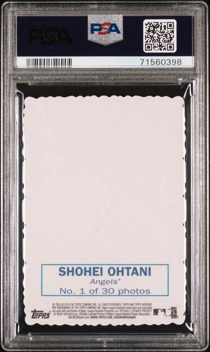 2018 Topps Heritage Shohei Ohtani #1 '69 Topps Deckle H.N RC Rookie PSA 10