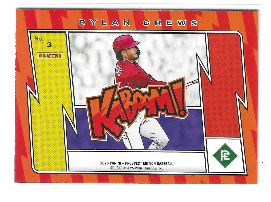 2025 Panini Prospect Edition Dylan Crews #3 Kaboom! RC Rookie *CASE HIT SSP