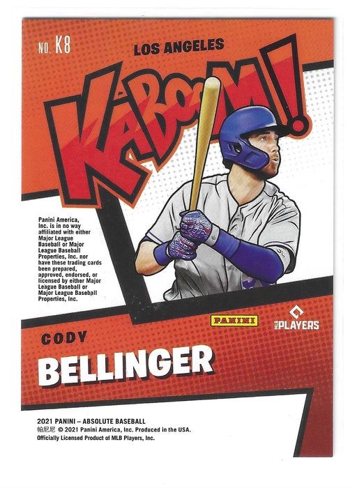 2021 Panini Absolute Cody Bellinger #K8 Kaboom! *CASE HIT SSP