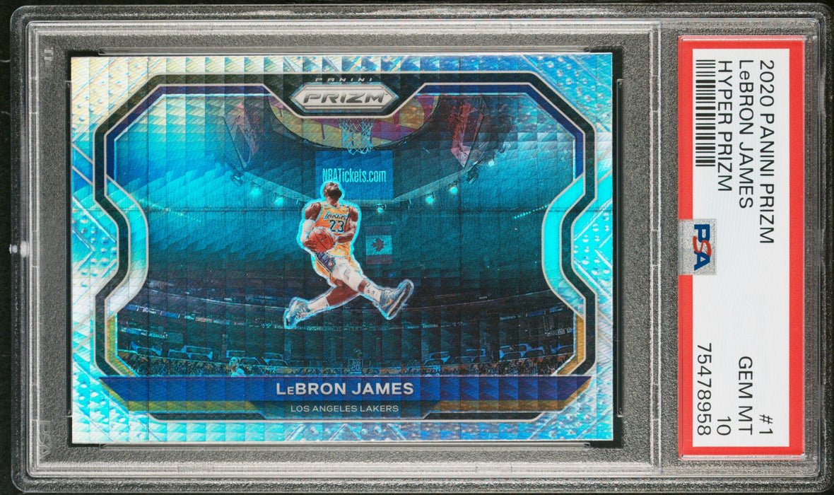 2020 Panini Prizm LeBron James #1 Hyper Prizm PSA 10