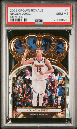 2022 Crown Royale Nikola Jokic #1 Crystal Die-Cut PSA 10