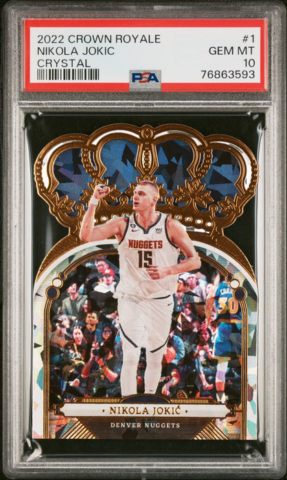 2022 Crown Royale Nikola Jokic #1 Crystal Die-Cut PSA 10