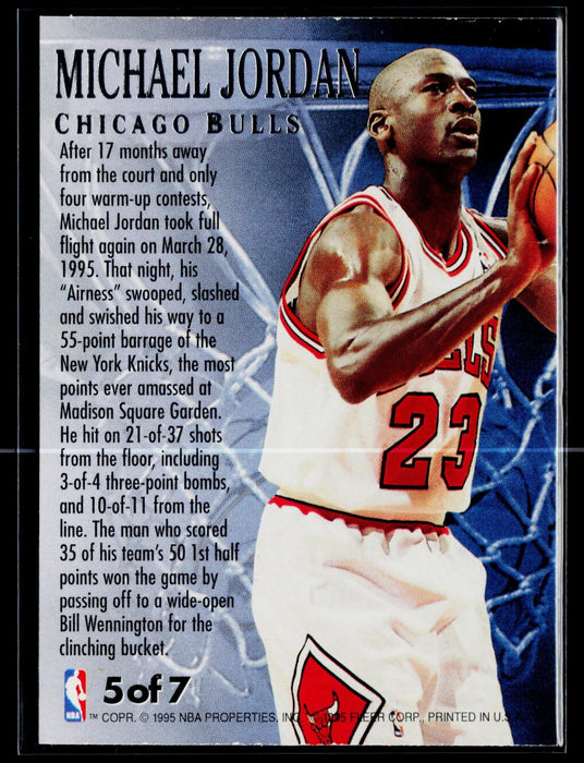 1995-96 Ultra Michael Jordan #5 Fabulous Fifties Gold Medallion