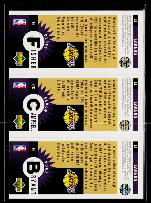 1996-97 Collector's Choice Lakers Kobe Bryant Rookie RC Campbell Fisher #L1
