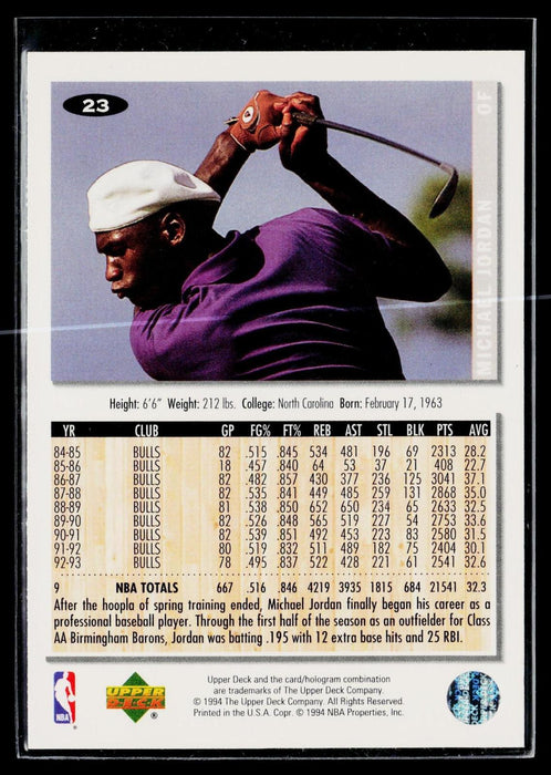 1994-95 Collector's Choice Michael Jordan #23 Silver Signature