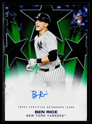 2025 Topps Update Ben Rice #BSAU-BRI Baseball Stars Autographs AU