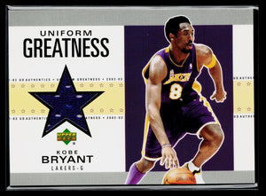 2002-03 UD Authentics Kobe Bryant #KB-U Uniform Greatness