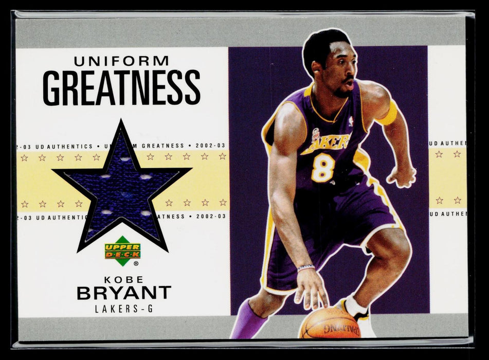2002-03 UD Authentics Kobe Bryant #KB-U Uniform Greatness