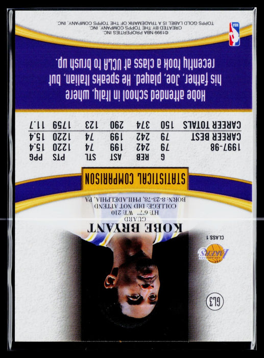 1998-99 Topps Kobe Bryant #GL3 Topps Gold Label