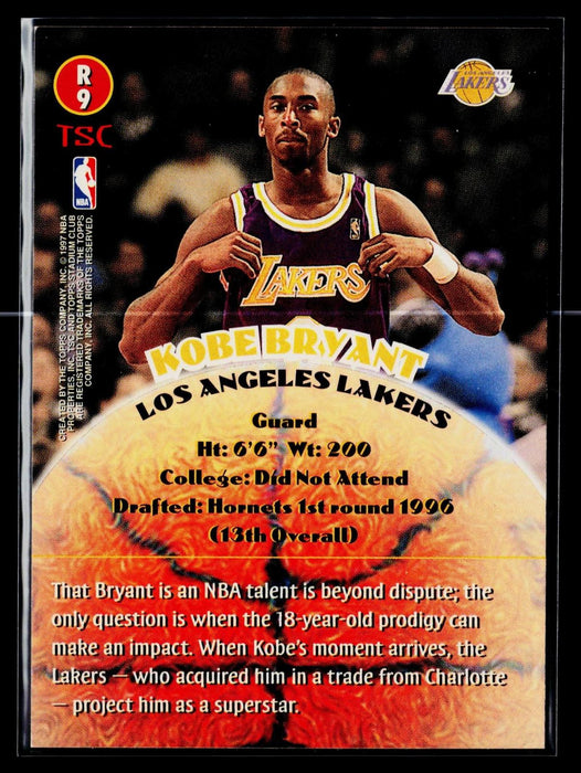 1996-97 Stadium Club Kobe Bryant #R9 RC Rookie
