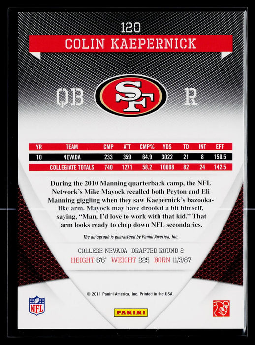 2011 Donruss Elite Colin Kaepernick Turn of the Century Auto RC #/199