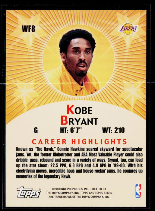 2000-01 Topps Stars Kobe Bryant #WF8 Walk of Fame